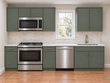 Slim Aston Green 10FT RTA Cabinet BasicKitchen Combo