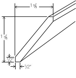 Navy Blue Shaker Angle Crown Moulding