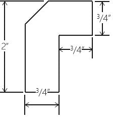 Treasure Chest Angle Light Rail Moulding