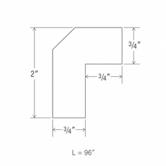 Navy Blue Shaker Angle Light Rail Moulding