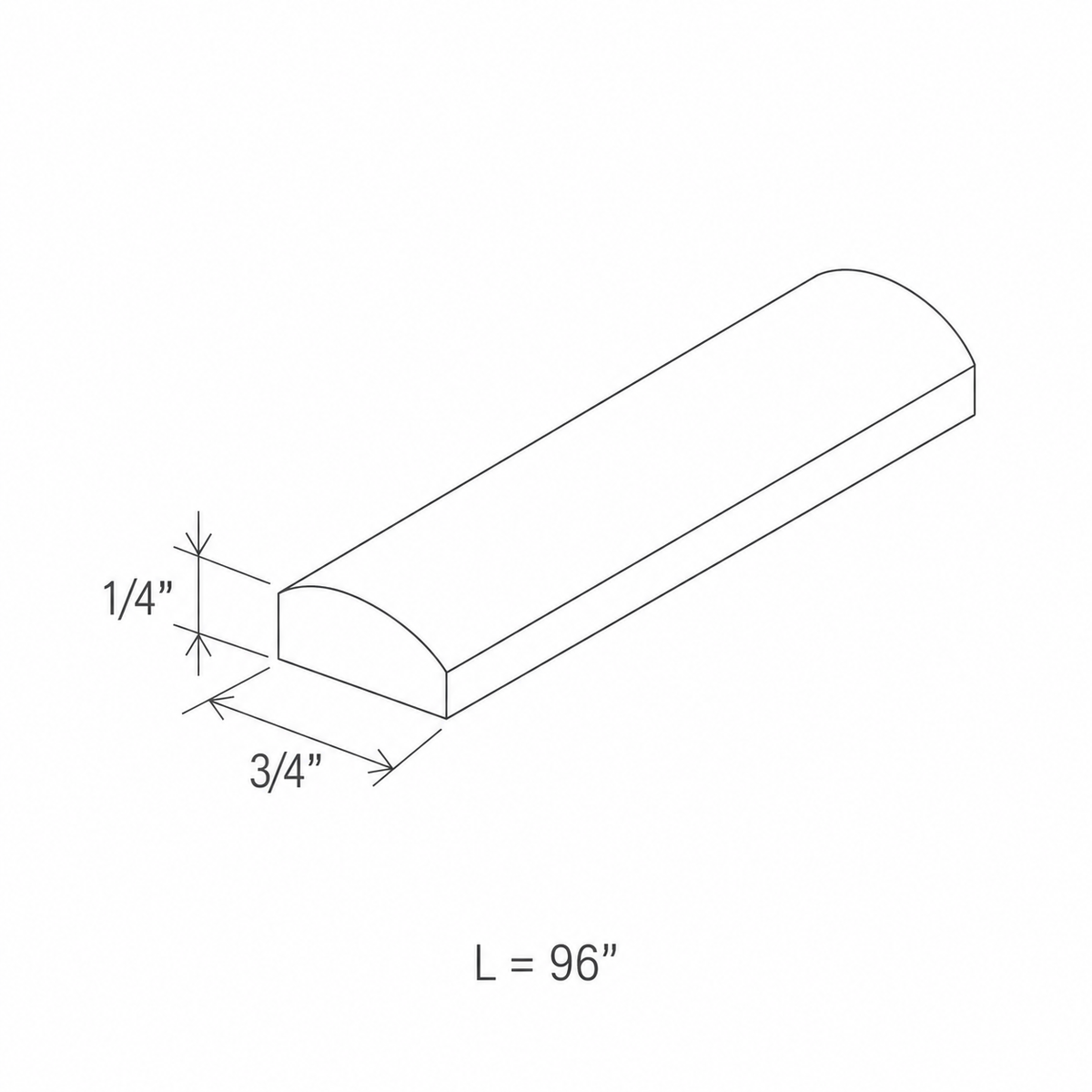 Slim Dove White Batten Moulding