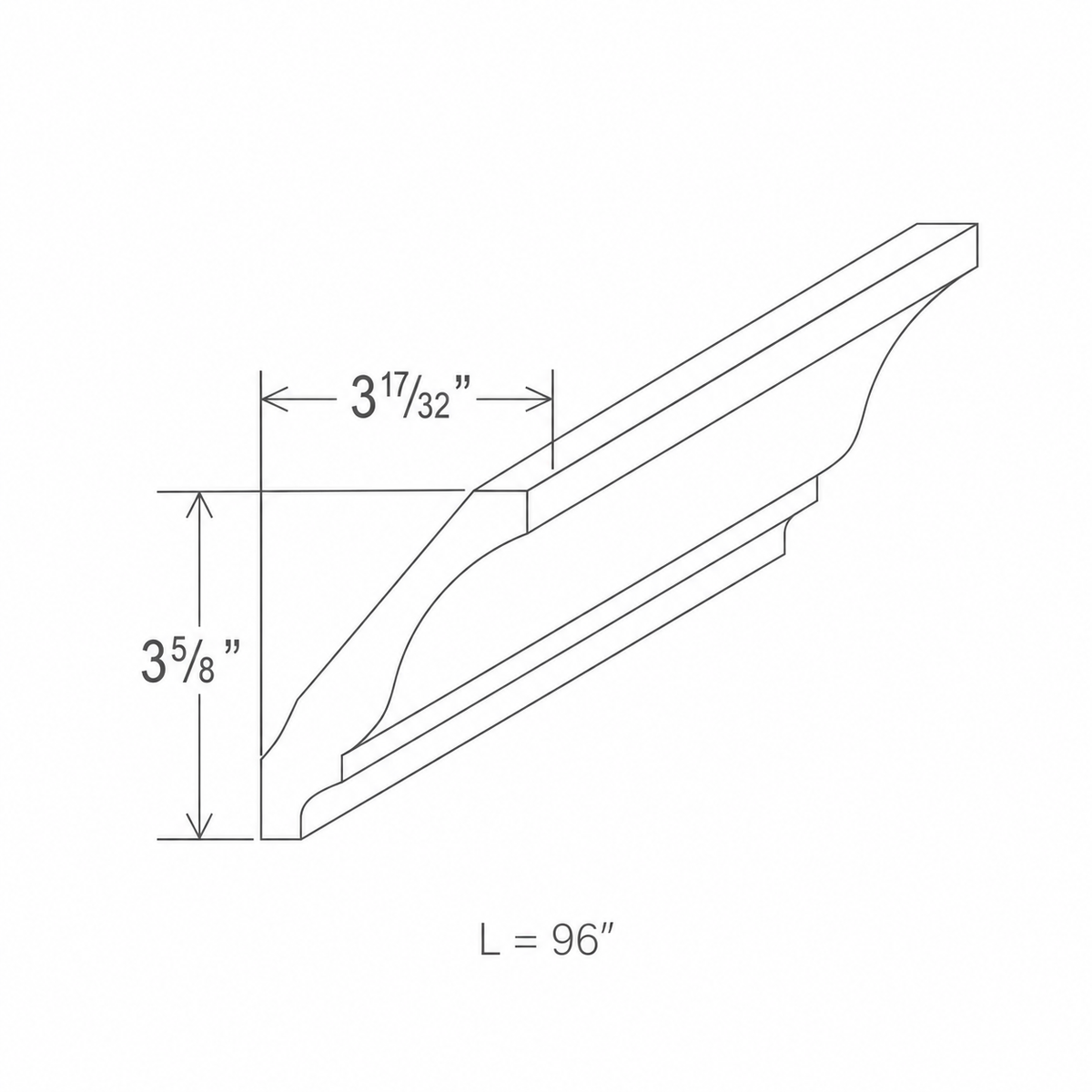 Slim Dove White Decorative Moulding