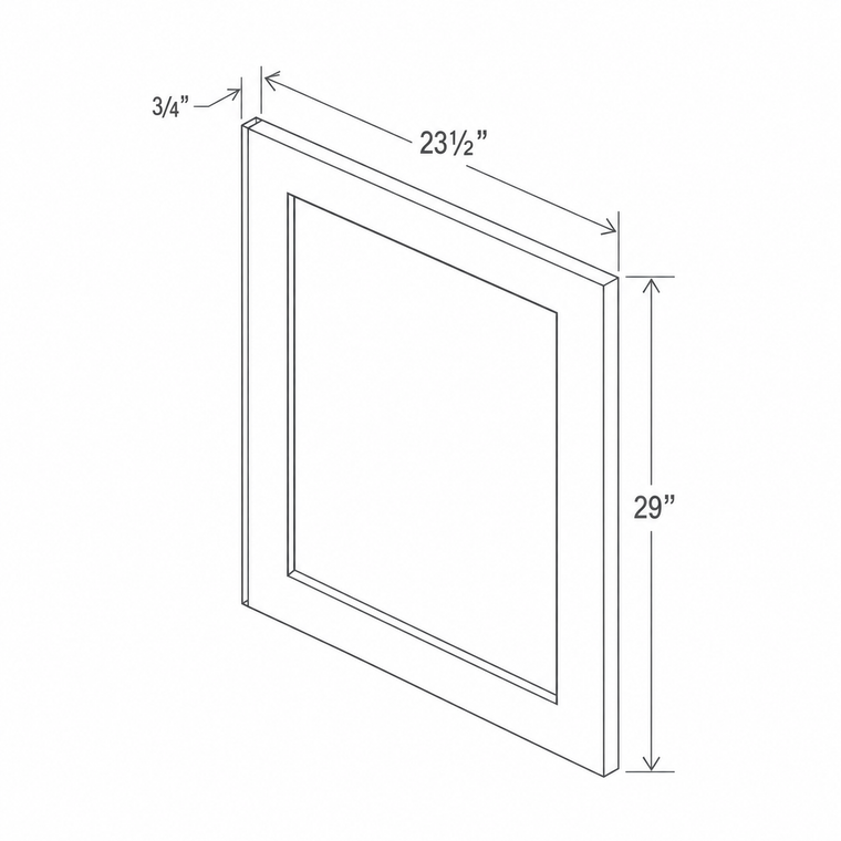 Slim Aston Green Base Decorative Door Panel