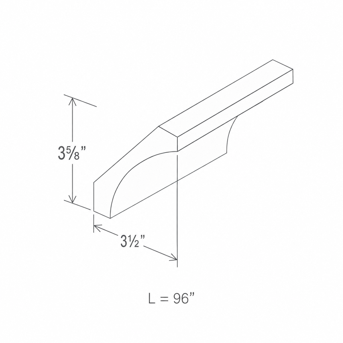 Slim Aston Green Cove Crown Moulding