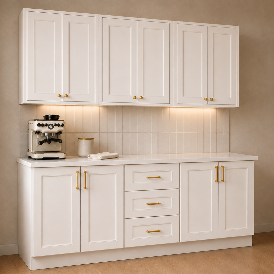 Double Dove White Cabinet Door Sample