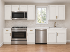 Double Dove White 10FT RTA Cabinet BasicKitchen Combo