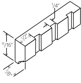 Iron Black Dentil Moulding