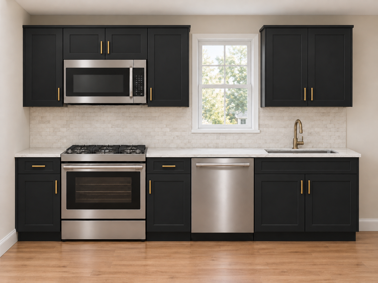 Iron Black 10FT RTA Cabinet BasicKitchen Combo