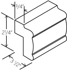 Slim White Oak Light Rail Moulding