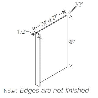 Iron Black Refrigerator End Panel 24W