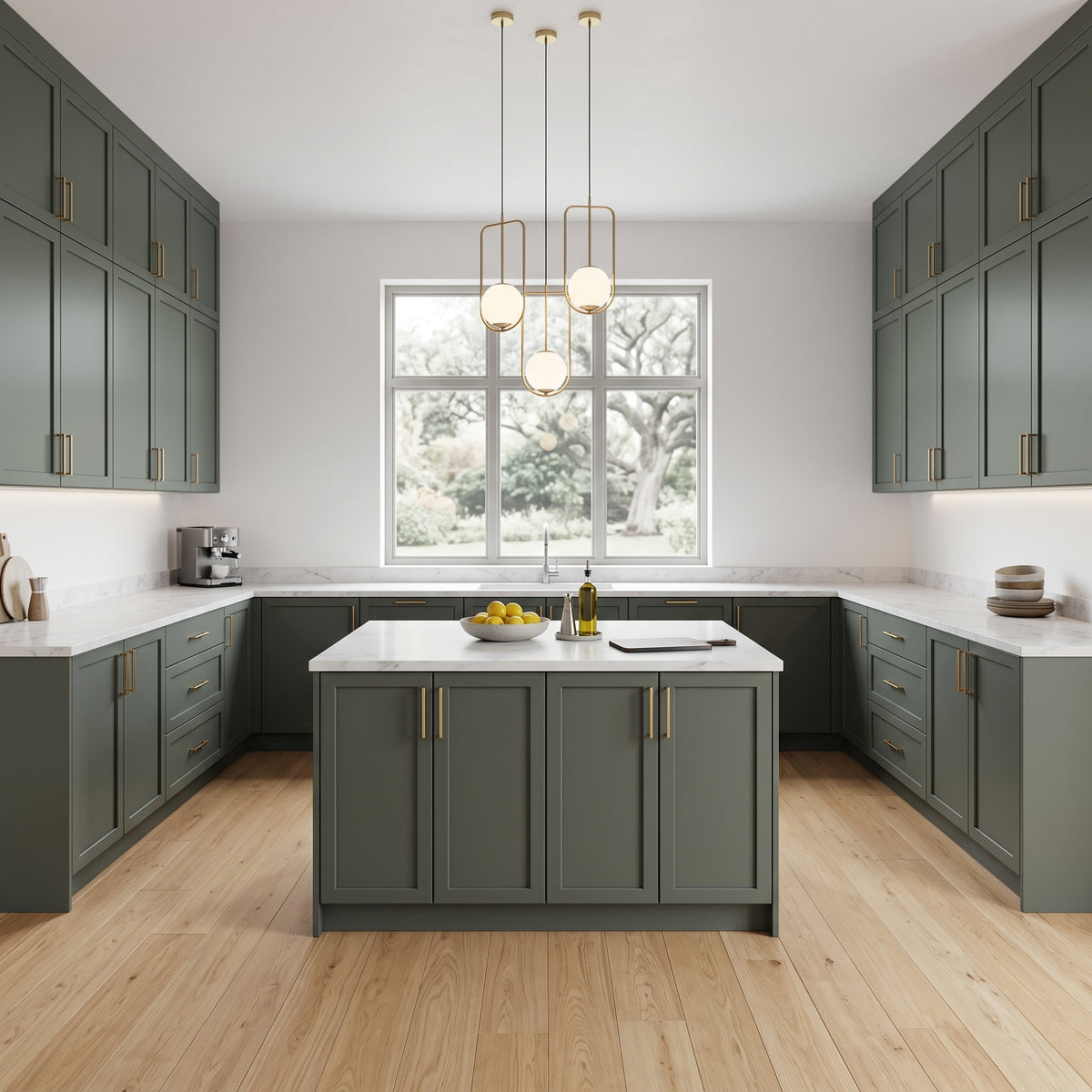 Slim Aston Green Cabinet Door Sample