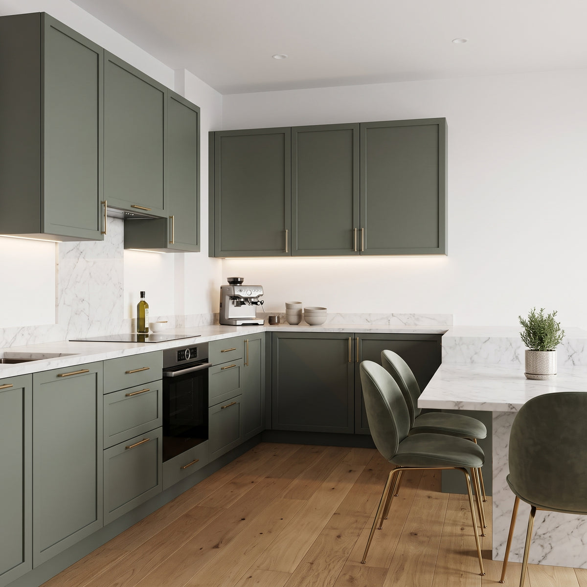 Slim Aston Green Cabinet Door Sample