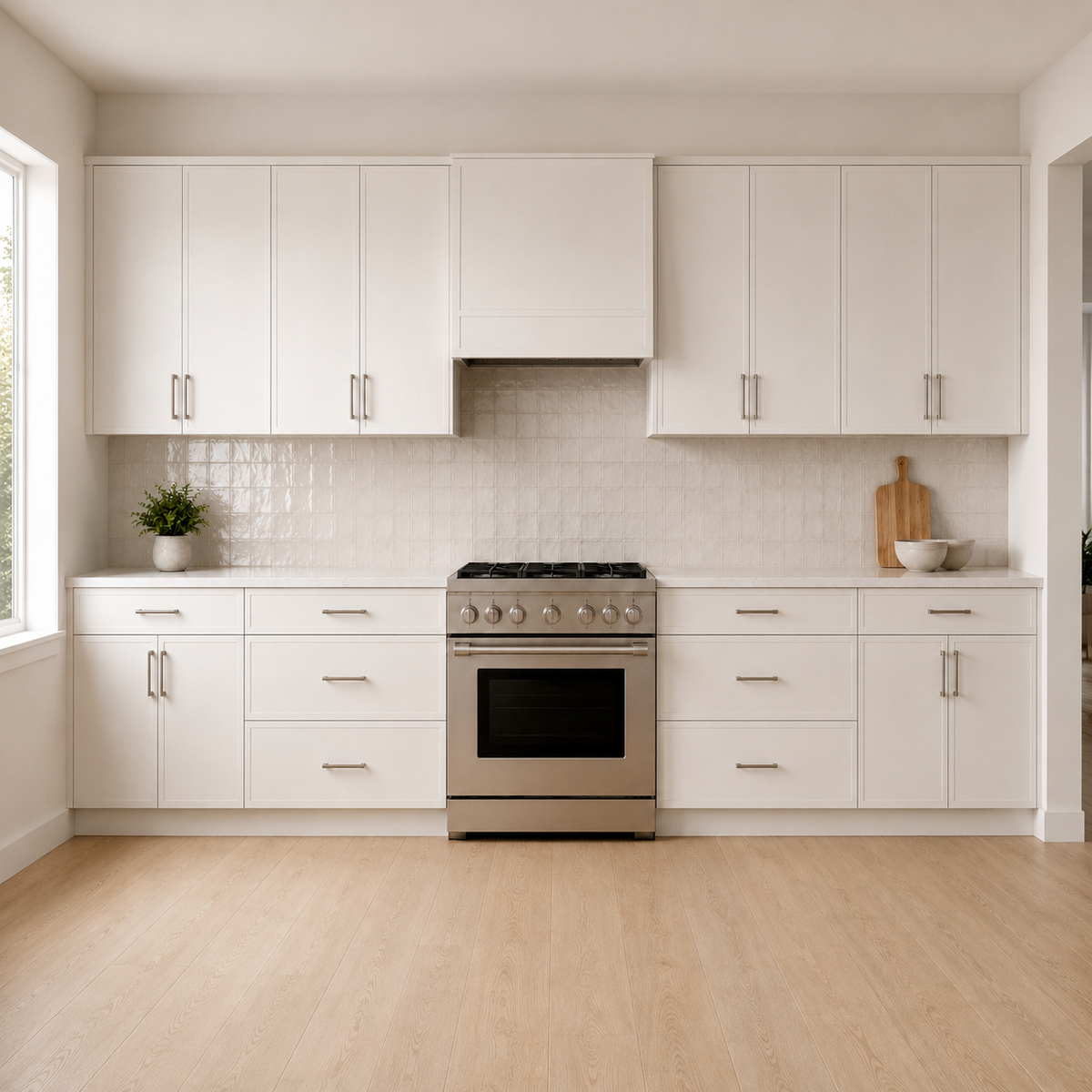 Slim Dove White Cabinet Door Sample