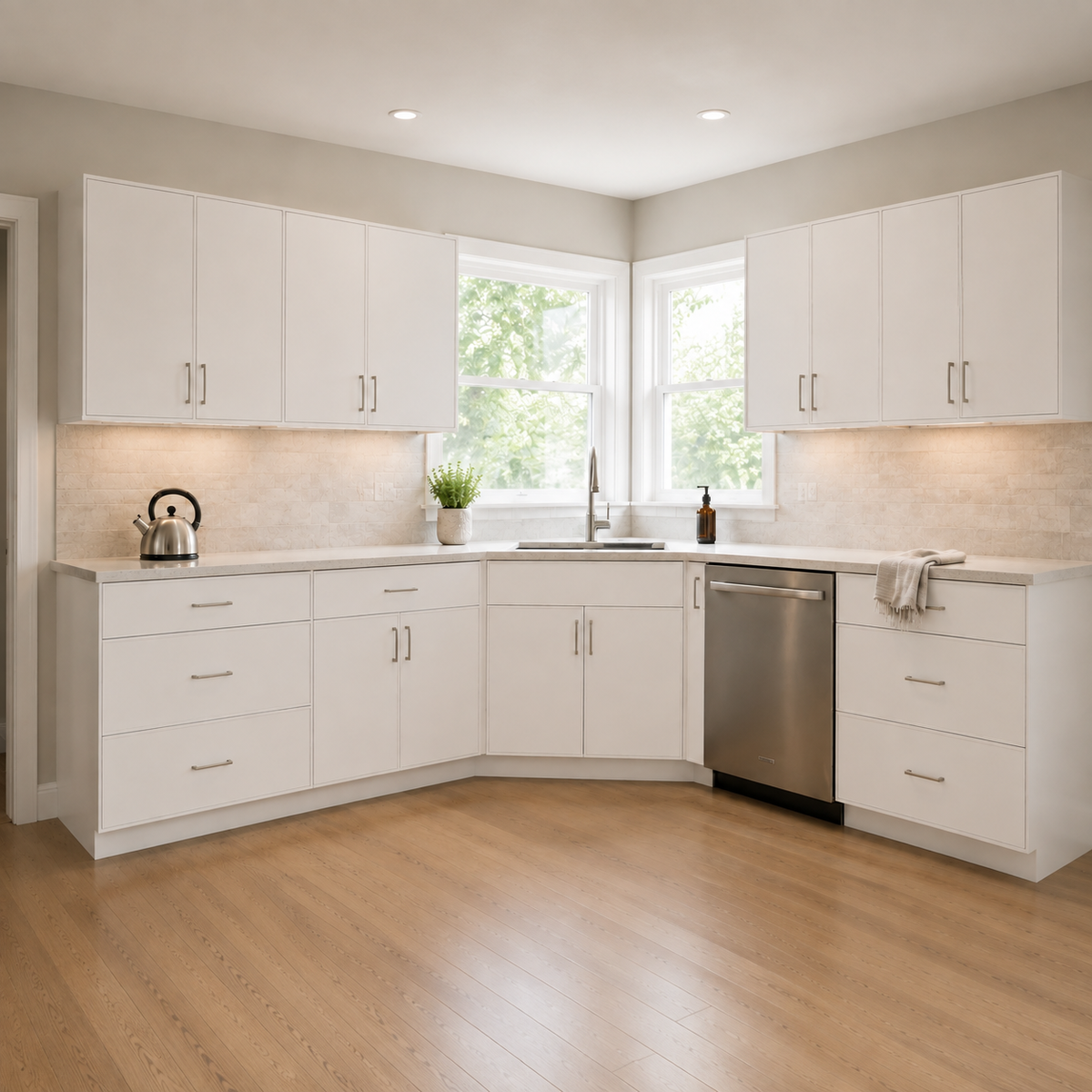 Slim Dove White Cabinet Door Sample