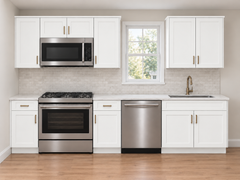 Shaker White 10FT RTA Cabinet BasicKitchen Combo