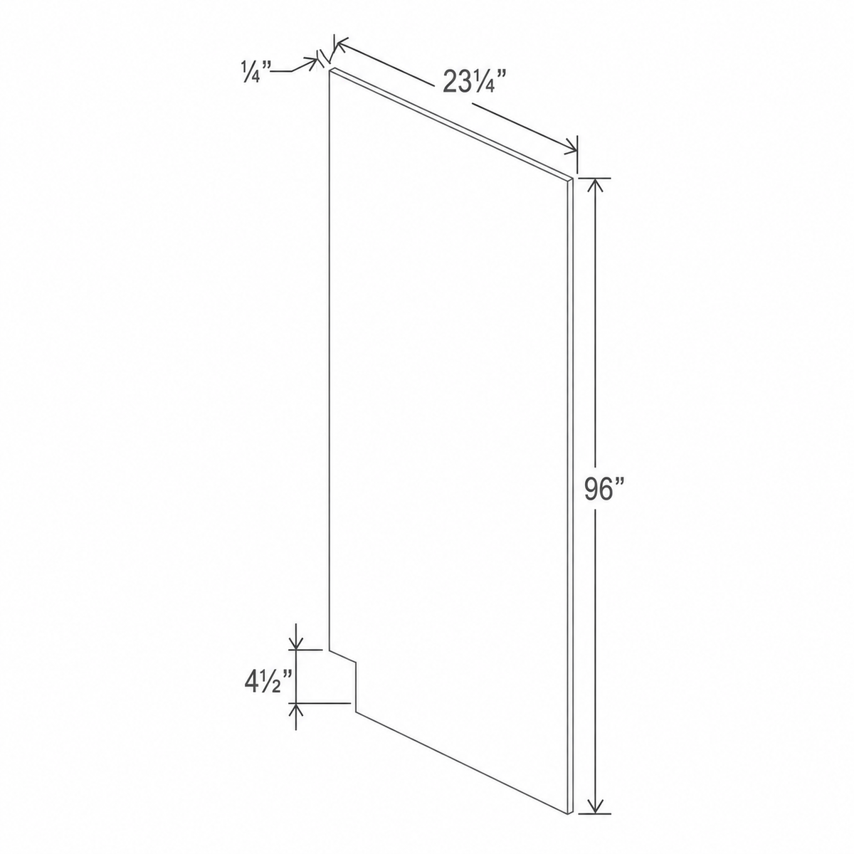 Slim Dove White Tall Skin Veneer Panel V2