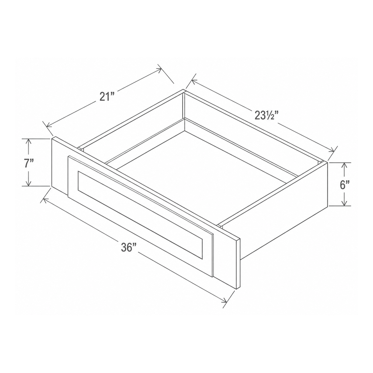 Slim Dove White Knee Drawer