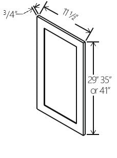 White Shaker Wall Decorative Door Panel 11 1/2W x 3/4H x 29D
