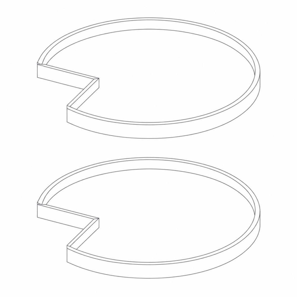 Slim Dove White Wood Tray